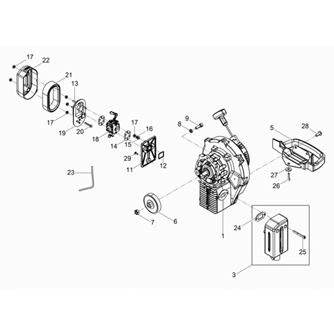 BH55rw Air filter cover (pt.22)
