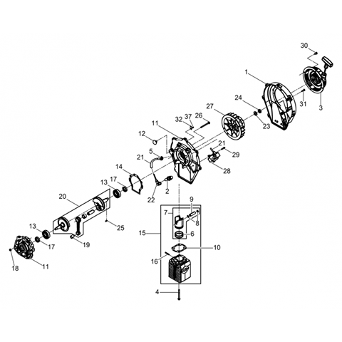 BH55rw Cylinder gasket (pt.10)
