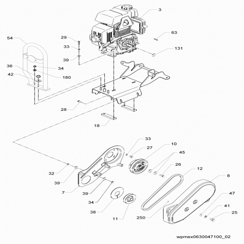 VP1030 V-belt (pt. 12)