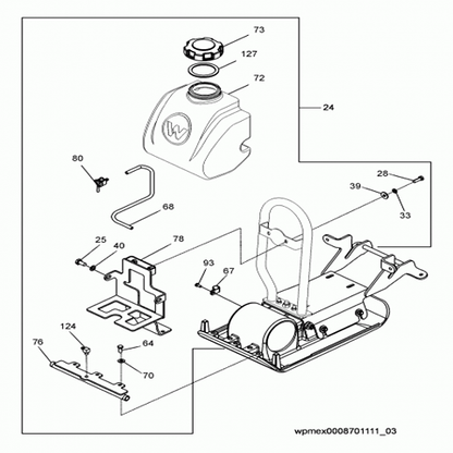 VP1030 Hexagonal head cap screw (pt. 28)